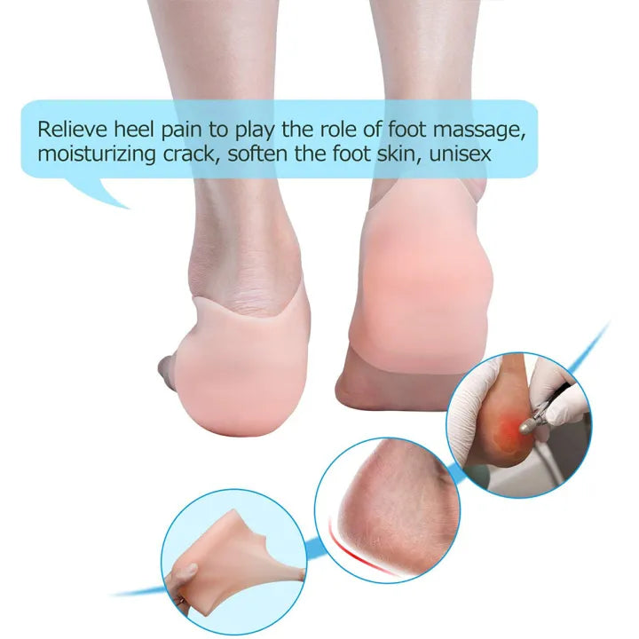 Silicone Gel Heel Protectors | Foot Care Support for Men & Women
