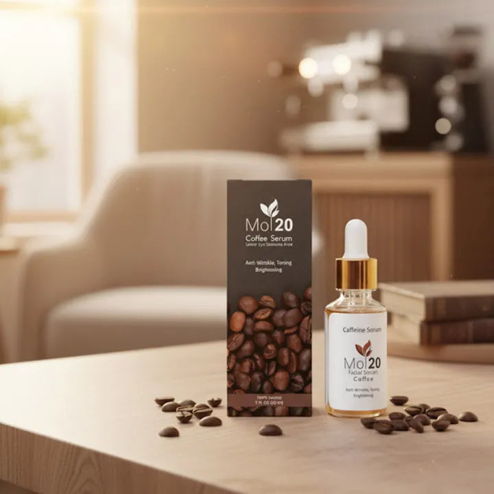 Mol20 Coffee Serum | Anti-Wrinkle & Dark Circle Remover for Youthful Eyes | 30 ML